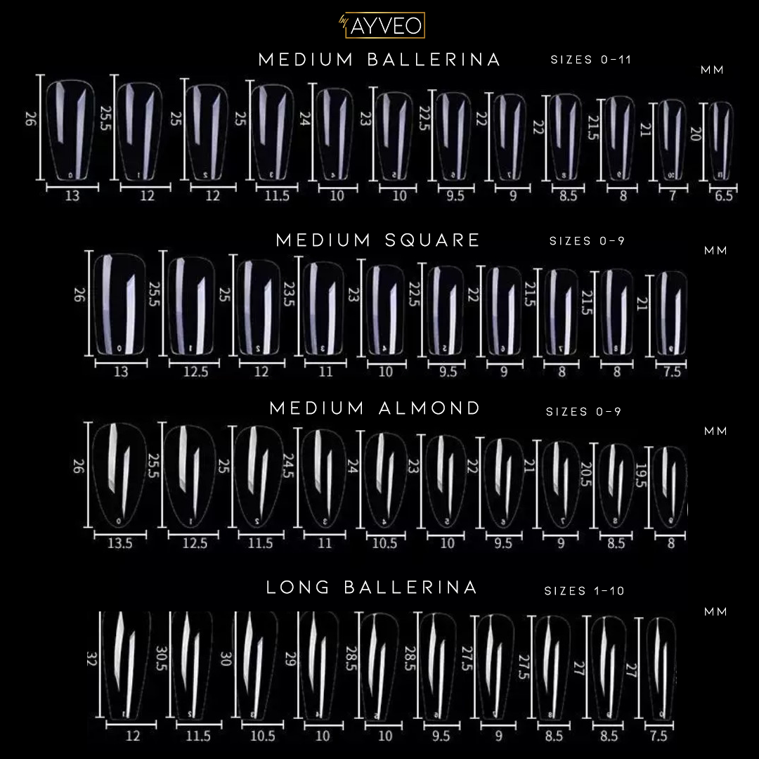 Medium Square Full Cover Nail Tips