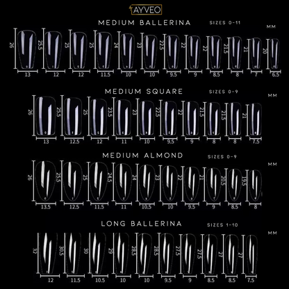 Medium Square Full Cover Nail Tips